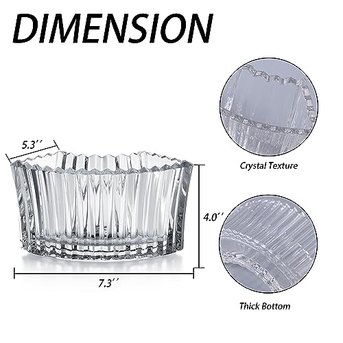 MCMCNCUIU Crystal Vases for Centerpieces, Flower Vases for Wedding Centerpieces, Clear Glass Vase for Flowers, Curve Small Vase for Living Room, Bedroom, Kitchen, Dining Table, Set of 2 - color: Clear