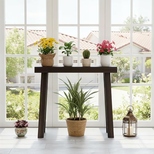 Plank+Beam Solid Wood Console Table, 36 Inch, Sofa Table, Narrow Entryway Table for Hallway, Behind The Couch, Living Room, Foyer, Easy Assembly, Walnut - color: Walnut, size: 36" Console Table