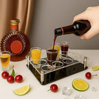 Acrylic Shot Tray 12 Shot Holder Tray Clear Wine Glass Organizer Wine Display Holder Cups Display Accessories for Party, Bar, Club,Hole: 1.5 Inch - style: 1.57inch hole - 3x4 arrangement (12 Holes)