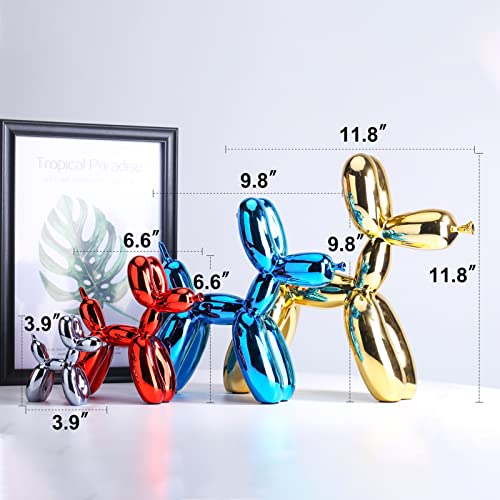 Balloon Dog Sculpture Modern Home Decor Collectible Figurines Funky Statues for Bedroom Trendy Animal Decor for Coffee Table Living Room Decor - color: Gold, size: 9.8*9.8*3.5inch