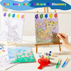 Double-Sided Canvas Painting Kit, 3 Pack 8x10 Inch Canvas Panels with Blank and Pre-Drawn Sides, Acrylic Paints, and Brushes, Versatile DIY Craft Kit for Creative Projects - size: 8"x10"(3-Pack), style: Dual-Sided - Animals