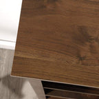 Sauder 5 Tier Book Shelf Wooden Bookcase Multipurpose Bookshelf for Home Office, Living Room, in Grand Walnut - color: Grand Walnut