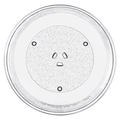 13.5" Microwave Glass Turntable Plate by Beaquicy - 13 1/2 Inches 5304509621 Glass Tray Fit for GE Hotpoint Microwave - Replace Microwave Glass Tray # WB39X10032 JVM3160DF1BB JVM3160DF1CC JVM3160DF1WW - size: 13.5"