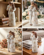 Romantic Couple Figurine Resin Lover Statue, Wedding or Engagement Gifts for Couples, Idea, Romantic Home Decor Sculpture for Wife Girlfriend (Couple Resin Figurines)