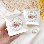 Christian Bible Verse Jewelry Dish Gift for Women, Faith 4" Ceramic Jewelry Tray, Christian Inspiration Gifts - Mother's Day, Birthday, Religious Gift - Communion, Confirmation Gifts for Teen Girls - color: You Are Round