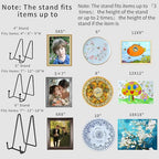Birity 32 pcs 4.5in Plate Stands for Display,Metal Plate Holders Display Stands Can Be Used for Picture Stand,Book Stands for Display,Plate Display Stands,Easel,Photo Frame Stands,Desktop Stand
