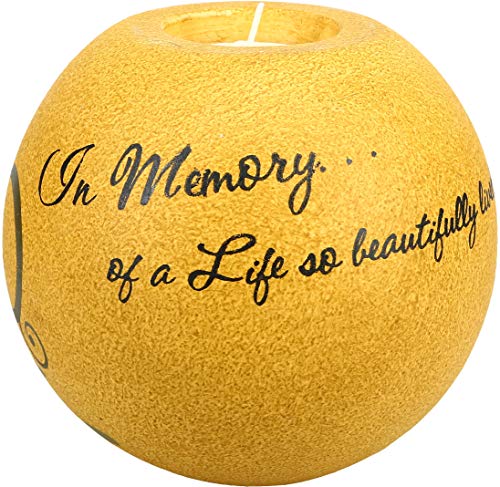 Pavilion Gift Company Comfort Candles 5-Inch Round Tea Light Holder, in Memory