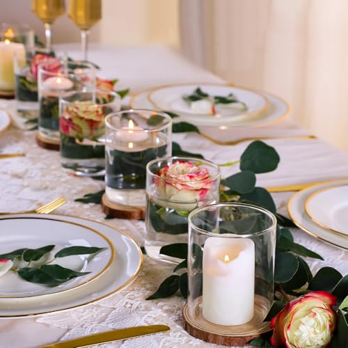 TBWIND 12pcs Small Glass Cylinder Vases for Centerpieces, 4 Inch Clear Flowers Vase for Wedding Decorations, Glass Hurricane Candle Holder for Home Decor Table Centerpiece - size: 12 Pack 4 Inch