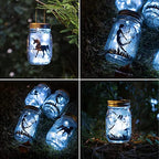 8 Pack Fairy Star Firefly Jar Lids Lights,Solar Fairy String Lids Lights（No Jars）,Waterproof Lantern Mason String Solar Lights with Hangers for Regular Mouth Jars Gifts(Cold White) - color: Cold White