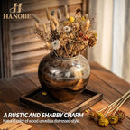 Hanobe Serving Tray Decor for Table: Small Wood Decorative Trays for Ottoman Coffee Tables - Farmhouse Square Wooden Centerpiece for Kitchen Counter Home Living Room 10inch Brown
