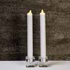 6 PCS Square Glass Taper Candle Holder, Crystal Clear Candlestick for Dining Table, Wedding, Thanksgiving and Christmas.… - color: Transparent 6pcs