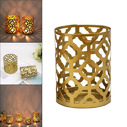 Metal Hollow Candle Holder, Decorative Mini Candlestick Holder, Tabletop Tealight Candle Stand Decoration for Wedding, Holiday, Home, Style1 - color: Style1