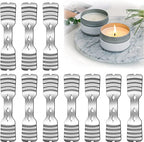10 pcs Metal Candle Wick Holders, Upgraded Candle Wick Centering Devices, Silver Stainless Steel Candle Wick Holder for Candle Making - size: 10 PCS-upgraded