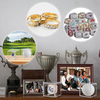 2 Pack Championship Ring Display Case Clear Acrylic Ring Case Display Box for Sports Baseball Softball Football Basketball Single Ring Coin Holder Stand, 2.16 Inch - size: 2 Pack