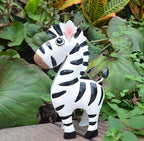 GIFTME 5 Metal Zebra Figurine Garden Outdoor Sculptures Decor,Cartoon Zebra Statues Home Decor for Women,Family - style: Zebra