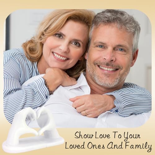 White Decorative Bookends for Shelves, Heart Hands Book Ends Sculpture Aesthetic Decor for Bedroom Living Room Merch Apartment Bookshelf Birthday Women Decorations Stuff Aesthetic - color: White