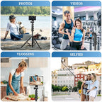 Nineigh Phone Tripod, 70" Selfie Stick Tripod Stand Cell Phone Tripods with Remote Phone Holder Carry Bag, Aluminum Alloy Selfie Stick Tripods, Compatible with iPhone Samsung GoPro Smartphone - size: 70 Inch