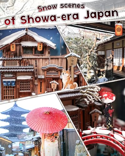 Cutefun DIY Book Nook Kit Kyoto Snow Whisper – Japanese Snow Scene 3D Wooden Puzzle Miniature Dollhouse Kit with LED Light, Bookshelf Insert Decor, Creative Gift for Adults, Teens & Book Lovers - style: Kyoto Snow Whisper