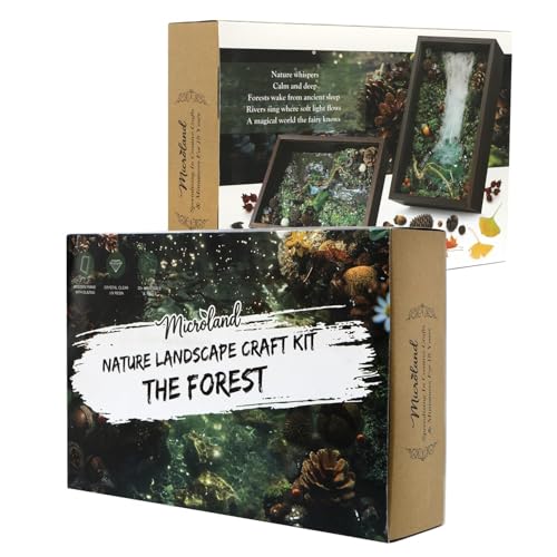 Microland Fun Crafts for Adults DIY Zen Forest Landscape Resin Crafting Kit Ladies Craft Night Kit Crafty Women Present Mom Birthday Gift Ideas Unique Mothers Day Creative Gifts for Artists Teen Girls