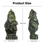 Nupuyai Natural Green Jade Santa Claus Statue for Home Office Decor, Healing Carved Standing Santa Claus Christmas Ornament for Reiki Healing Meditation - size: 4.92-5.11''
