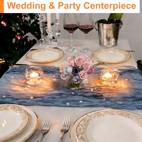 PINIWON Set of 12 Clear Glass Tealight Candle Holder, 3'' H x 3.9'' W, Small Bubble Vases, Round Bowl Votive Candle Holders Bulk for Wedding Table Centerpiece Home Decor - size: Large