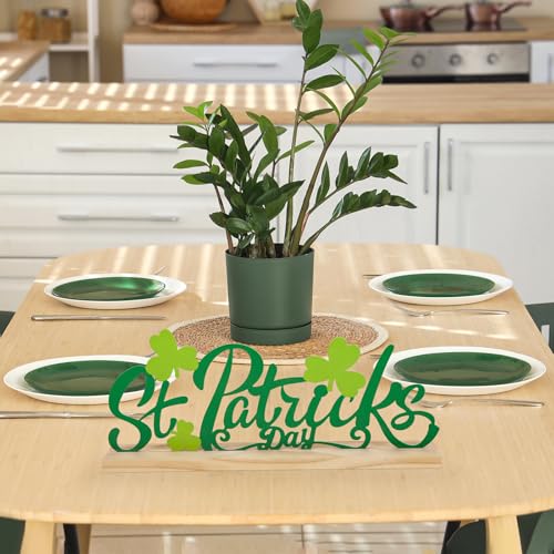 COCHIE Metal St. Patrick's Day Sign, St Patricks Day Decorations for Home, Office, Shelf, Mantel, Indoor, Shamrock Decoration, Saint Patrick Day Decor (Shamrock) - style: Shamrock