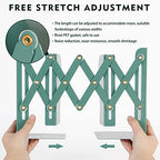 Adjustable Metal Bookends Heavy Duty for Shelves, 2 Dividers, Anti-Slip Design Expandable Book Ends for Desk, Office(Dark Green, 19 inches Max) - color: Dark Green