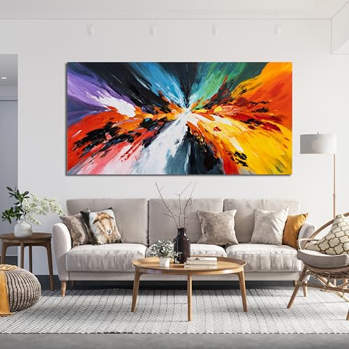 Canvas Wall Art Decor Modern Wall Art Pictures For Living Room Black and White Wall Art Decor Canvas Abstract Art Work Colorful Abstract Wall Art Prints For Bedroom Office Home Wall Decor 24" x 48" - color: XY-E, size: 48"L x 24"W