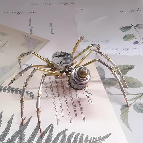Mechanical Metal DIY 3D Spider Model Insect Brass Puzzle Assembly DIY Gift Craft Hobby for Men for Family and Friends(Mechanical Spider) - style: Mechanical Spider