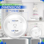 Microwave Plate Replacement for 13.5” W10451786 Whirlpool Microwave Glass Plate - Rotating Oven Microwave Turntable Plate - Spinning Dish Tray Turntables For Better Reheating and Cooking - size: 13.5"