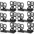 Book Ends,6 Pair Bookends Folding Book Ends Metal Bookend (6 Pair) - size: 6 Pair