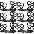 Book Ends,Bulk 6 Pair Bookends Folding Book Ends Metal Bookend (6 Pair) - size: 6 Pair