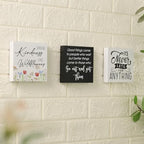 3 Pcs Inspirational Wood Box Sign Set, 5x5 Inches Motivational Quotes Wooden Blocks, Rustic Table Centerpiece Decorations - color: 3pack A
