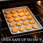 Cookie Sheets for Baking 18x13", Half Ceramic Baking Sheet, Non-Stick & Non-Toxic Ceramic Coating, 2.2mm Thick Aluminum Oven Trays for Cooking, PTFE & PFOA Free - size: baking sheet 18x13"