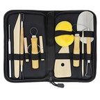 U.S. Art Supply Pottery & Clay Tools Set (12-Piece) - Includes Pottery Tools, Canvas Case for Sculpting, Ceramics, and Easy Storage & Transport - size: 12-Piece with Nylon Case