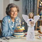 65th Birthday Gifts for Women, 65th Birthday Decorations for Women, Sculpted Hand-Painted Figurine - style: 65th Birthday Gifts