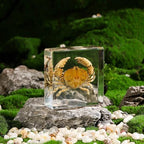 Taxidermy Crab, Real Crab Specimens Animal Specimen in Resin for Science Classroom Science Education, Great Gift for Fans of Taxidermy, Animal Skull, Oddities, Biology (3 x 3 x 1 inch) - color: Crab B