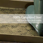 HF by LT Gingko Pattern Metal Boot, 30 x 13 inches, Antique Brass Finish - color: Gingko Pattern, Antique Brass Finish