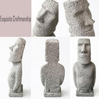 Easter Island Moai Statue - Stone Moai Figurine Decor for Home & Outdoor Garden - 3 (Small Size) - size: Small Size