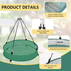 2Pcs Bird Seed Catcher Tray for Hanging Bird Feeder Platform, 4" Deep Birdseed Hoop for Hummingbird Feeders Bee Feeder Outdoor Garden Accessories (Green, 24inch) - size: 24inch