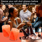 Pride of India | Pink Salt Crystal Accessories (Pink Salt Crystal Shot Glass - Round Shape) | Perfect for cocktails, shooters, tequila | Stylish & Trendy | Highest Quality & Food-Grade - color: Pink Salt Crystal Shot Glass - Round Shape