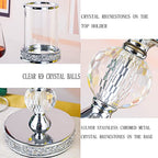 Pillar Candle Holders, Candle Holder for Pillar Candle, Candlesticks Holder, for Wedding, Dining Coffee Table, Home Centerpices, Home Decor CH00XS - size: 1 crystal ball