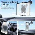 Tablet Holder for Car ipad Holder for Car【Windshield+Dash】Suction Cup ipad Mount for Truck Stand【360° 】Tablet Car Mount soporte para tableta para auto for All 4.7"-12.9" Apple iPad Samsung Galaxy Tab
