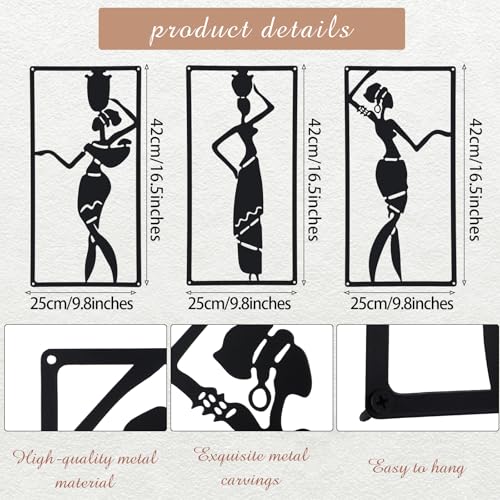CHENGU 3 Pieces Metal Minimalist Abstract Woman Wall Art Line Drawing Wall Art Decor Single Line Female Home Hanging for Kitchen Bathroom Living Room(Artistic Body) - style: Artistic Body