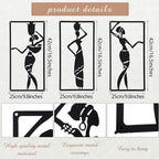 CHENGU 3 Pieces Metal Minimalist Abstract Woman Wall Art Line Drawing Wall Art Decor Single Line Female Home Hanging for Kitchen Bathroom Living Room(Artistic Body) - style: Artistic Body