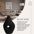 Silke Large Genie Decorative Modern Vase, Medium, Black