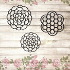 OYEFLY 6Pcs Flower Arrangement Holder,Metal Floral Grid Used for Vase Flower Arrangement Art (Black4in5in6in6) - color: Black4in5in6in6