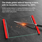 Tempered Glass Cutting Board Set for Kitchen Counter - Dishwasher Safe with Juice Grooves, Non-Slip Silicone Edges & Beveled Grip - 16"x12" & 12"x8" Serving Tray (Red-2PCS) - color: Red-2PCS