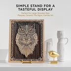 IPAME 8 Inch Large Plate Stands for Display - Metal Plate Holder Display Stand, Picture Stand for Book, Platter, Plaque, Photo Frame, Small Easel Tabletop Art Display (Gold 2 Pack) - size: 8 Inch