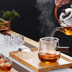 Teapot Warmer, Borosilicate Glass Tea Warmer, Heating Base Tea Warmer 5.3in Dial, Candle Never Flames Out with Tealight Holder